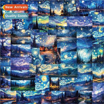 50 cartoon Van Gogh oil painting graffiti stickers guitar no