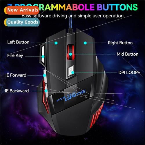 G6 Wired 7D Gaming Mouse 7 Keys Dazzling Colorful Breathing