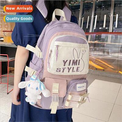 Cute collision color schoolbag female new high school junior