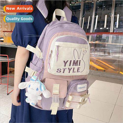 Cute collision color schoolbag female new high school junior