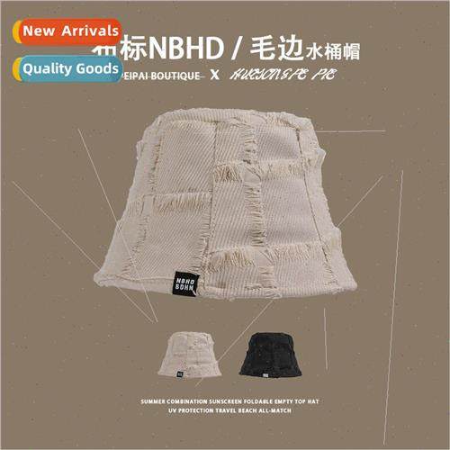 Japanese retro burlap plaid fishermans hat children Korean s