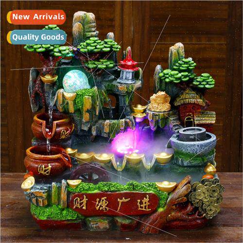 Medium home mountain running water spray ornament indoor lan