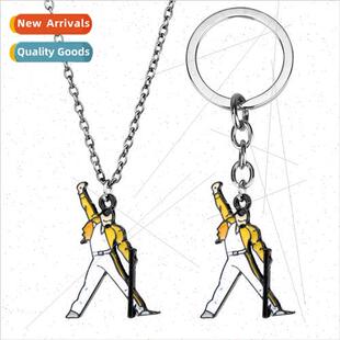 British Band Queen Queen Necklace Freddie Mercury Keychain P