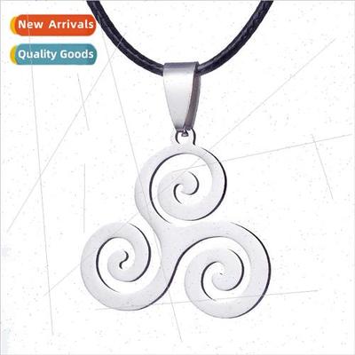 Teen Wolf Triskele  Necklace Stainless Steel Mens Pendant Le
