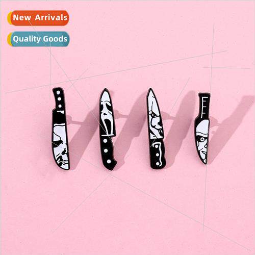 New creative ghost face dagger brooch horror dark Halloween