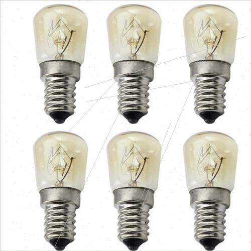 6 Pcs T25 E14 Basic Oven ght Bulb Microwave ght Bulb 120V He