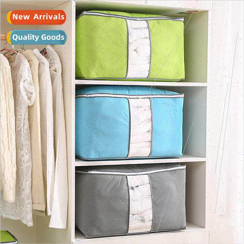 Non-woven clothes storage bag family quilt organizer bag lug