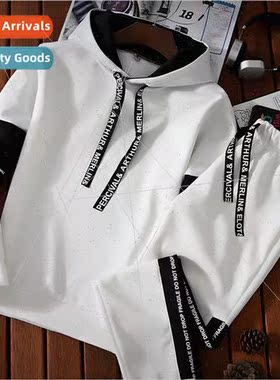 2020 new spring and fall casual suit mens hooded pullover sw