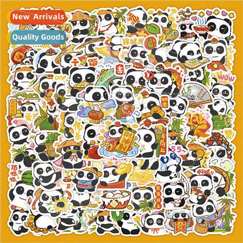 60 panda stickers cartoon new spring creative personality no