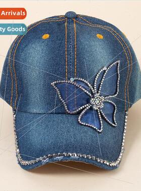 Female spring duck tongue cap Korean rhinestone fashion with