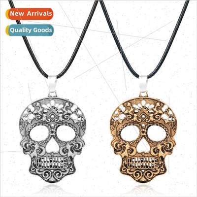 Exaggerated personalized sugar skull sugar skull pendant nec