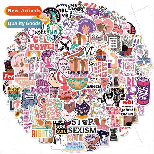 100 inspirational feminist graffiti stickers personalized DI