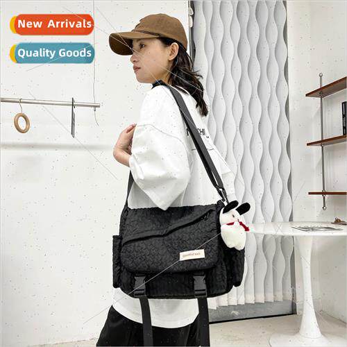Fresh Bubble Grid New Casual Mori Soft Girl Shoulder Bag Stu