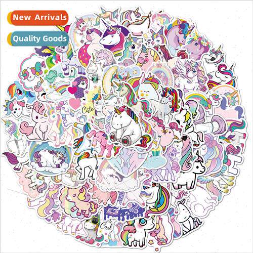 100 cartoon cute unicorn graffiti stickers cell phone case s