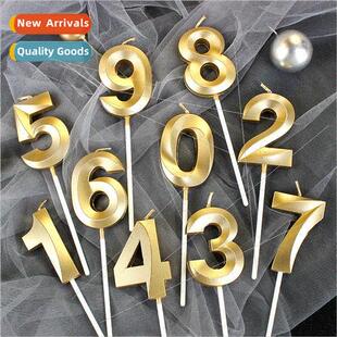 Opera Birthday Candle Gold Color Number 0-9 Smokeless Birthd