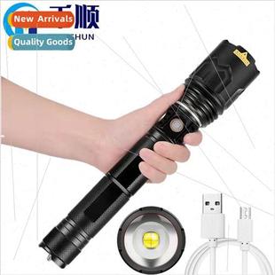 light strong flashlight rechargeable P70 long bright super