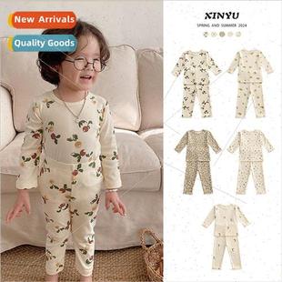 wear girls boys suit home cotton class childrens Danish