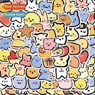 100 cartoon cute expression stickers handbook book water cup