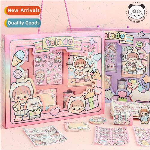 soft cute DuoDuo gift box handbook set notebook notepad hand