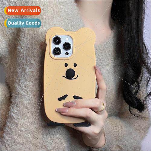 Three-dimensional cartoon cute persimmon pepper bear 适用 iP