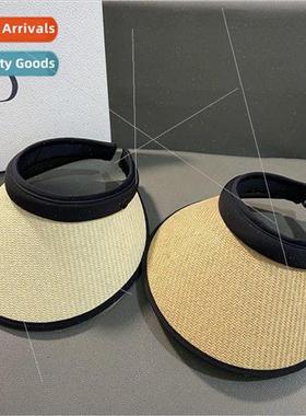 Japan sunscreen hollow top hat female summer sunshade toples