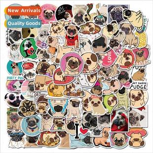 100 Cute Animal Pug Doodle Stickers ggage Laptop Cell Phone