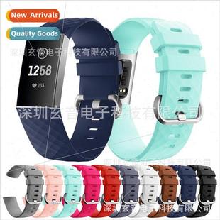 charge4 silicone watch 适用 diamond charge3 band spor Fitbit