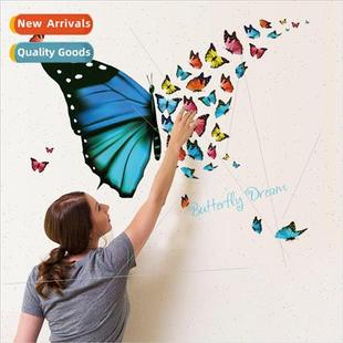 SK36001-36006 Beautiful Fluttering Butterfly Stickers Fresh