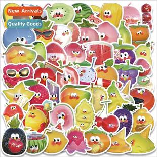 cartoon fruit stickers pieces wate graffiti cute total