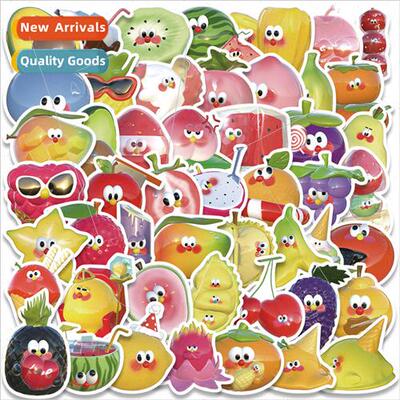 50 pieces of cartoon fruit total cute graffiti stickers wate