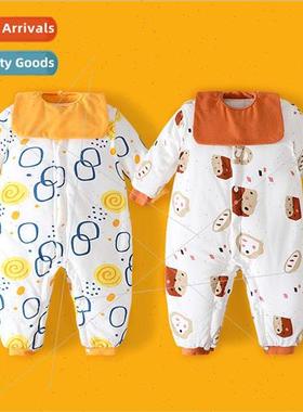 Baby cotton clothes winter jumpsuit thickened fall and winte