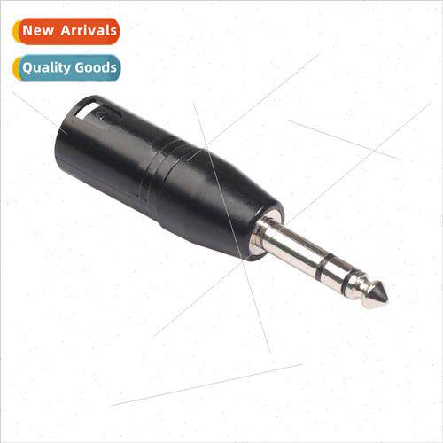 New electroplated black zinc alloy shell stereo 6.35mm male