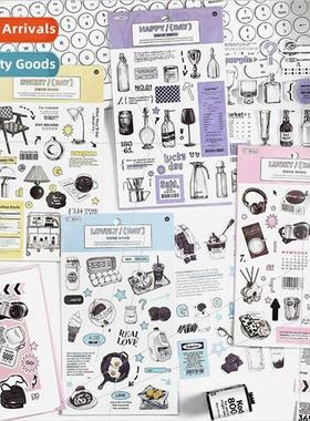 Trivia love series stickers ins Korean daily life diy handbo