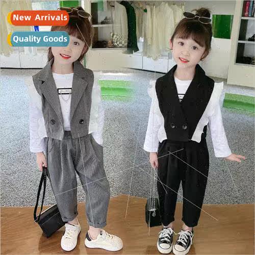2023 new childrens clothing girls casual suit spring  in sma