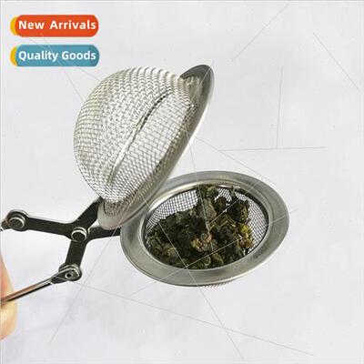 Stainless Steel Chain Handle Tea Ball Mesh Portable Tea Filt