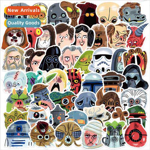 50pcs character abstract painting stickers guitar laptop lug