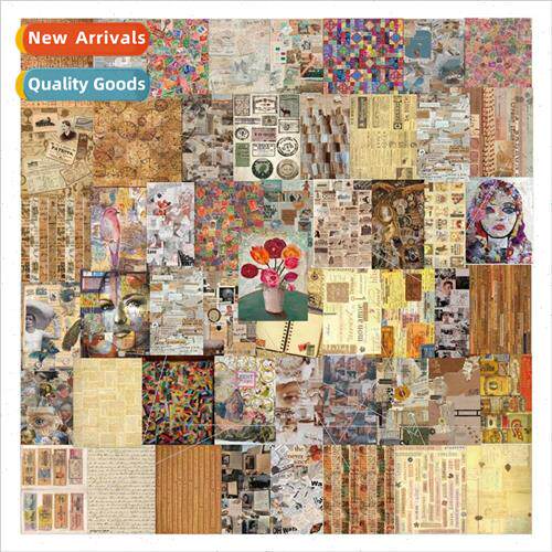 54 pcs of retro art era old things time stickers handbook lu