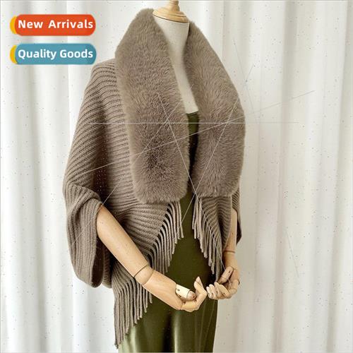 2023 winter new expensive hair collar thickened loose this f