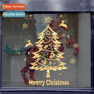 T10 Christmas decorations stickers scene arrangement window
