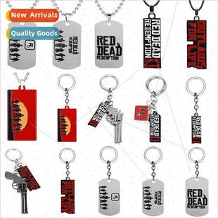 Wilderness Dart 2 Pistol Gun Model Keychain Red Dead Redempt