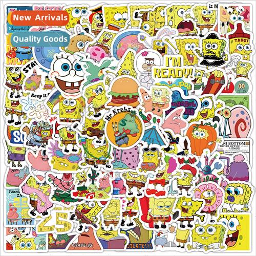 100 spongebob stickers card pie big star octopus brother com