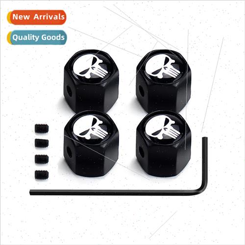 Ghost skull valve anti-theft valve cap con with car logo log