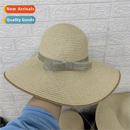 Wind simple vacation beach foldable straw hat sunscreen larg