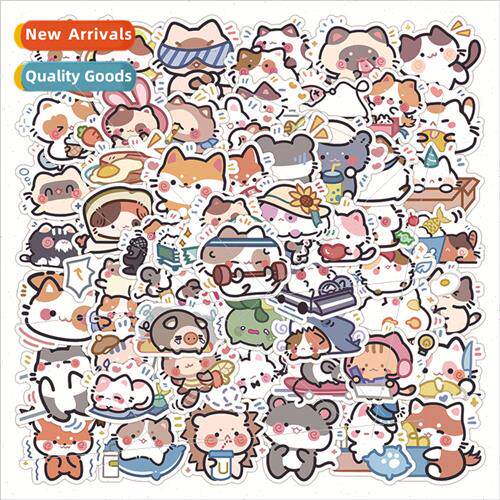 60 meat pudgy little animal cartoon stickers diy laptop phon