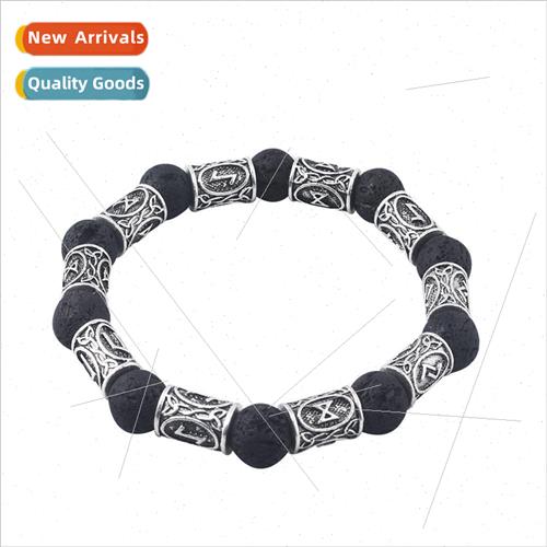 Creative new nordic pirate lava stone bracelet lava volcano
