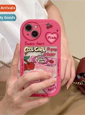 Pink Heart Graffiti IPhone14ProMax 2-in-1 12/11 Case 适用 Ap