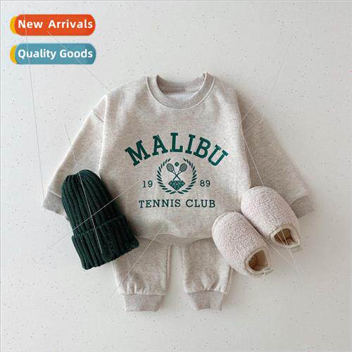 Korean  of the childrens winter new suit boys and girls prin