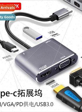 Type-C to HDMI VGA Docking  Laptop USB-C Converter Docking