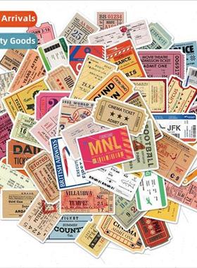 50 Nostalgic Airplane Tickets Old Ticket Stubs Stickers Graf