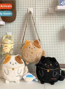 Japanese cute cat shoulder bag 2023 new cartoon soft cute pl